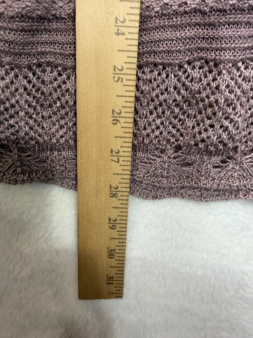 Westport 1962 Sweater Womens Size Small Purple Open Knit Short Sleeve Casual - Picture 6 of 8